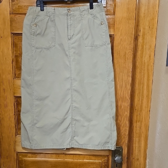 White Stag Tan Midi Pencil Skirt Work 12 - Picture 1 of 3